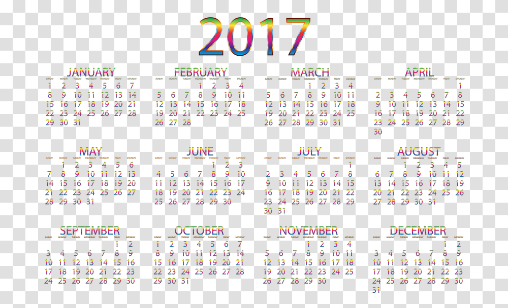 Simple Calendar 2017 Vector For Free And Creatve 2017 Calendar Image Hd, Scoreboard, Word Transparent Png