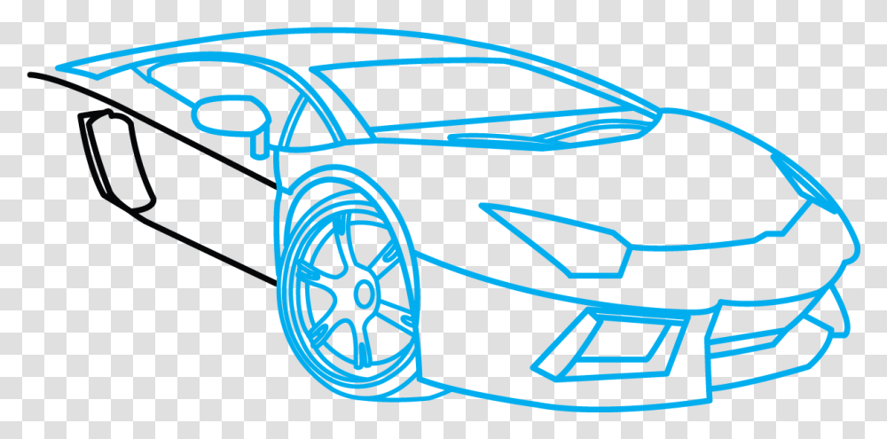 Simple Car Clipart Simple Lamborghini Aventador Drawing, Logo, Horn Transparent Png