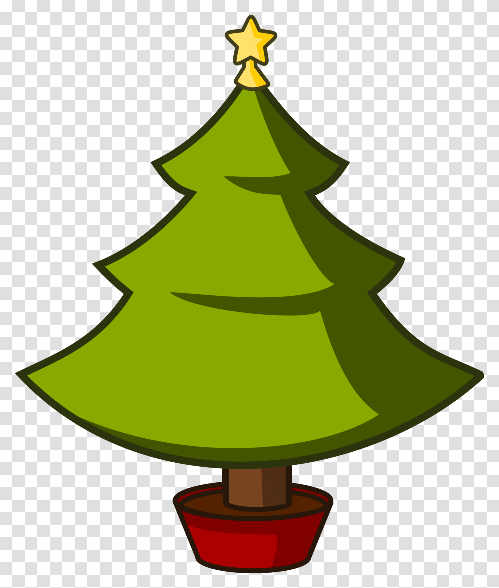 Simple Cartoon Christmas Tree, Plant, Lamp, Ornament, Star Symbol Transparent Png
