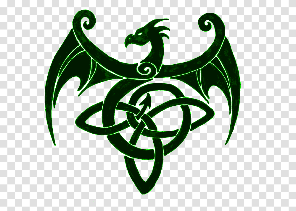 Simple Celtic Dragon Design, Star Symbol Transparent Png