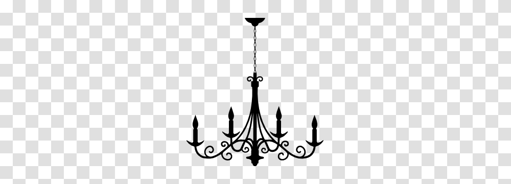 Simple Chandelier Wall Decal, Lamp Transparent Png