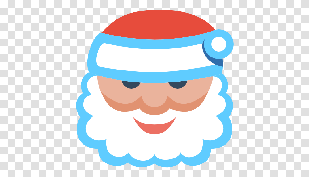 Simple Christmas Santa Face Icon Clipart Image Santa Face, Food, Text, Graphics, Dentist Transparent Png