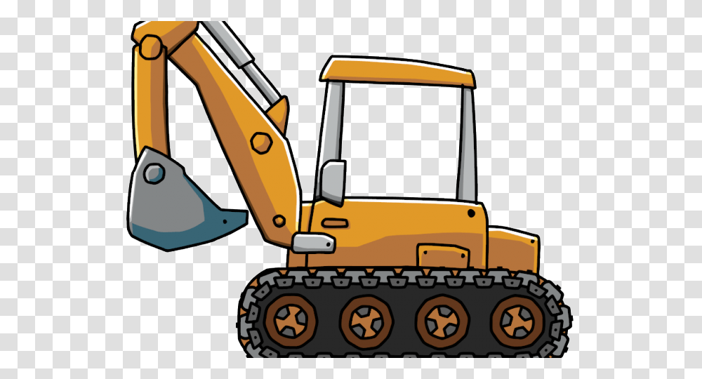 Simple Clipart Excavator, Tractor, Vehicle, Transportation, Bulldozer Transparent Png