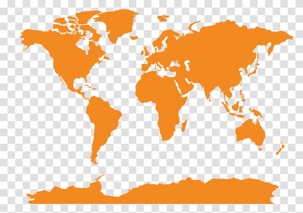 Simple Colour World Map, Diagram, Atlas, Plot, Astronomy Transparent Png