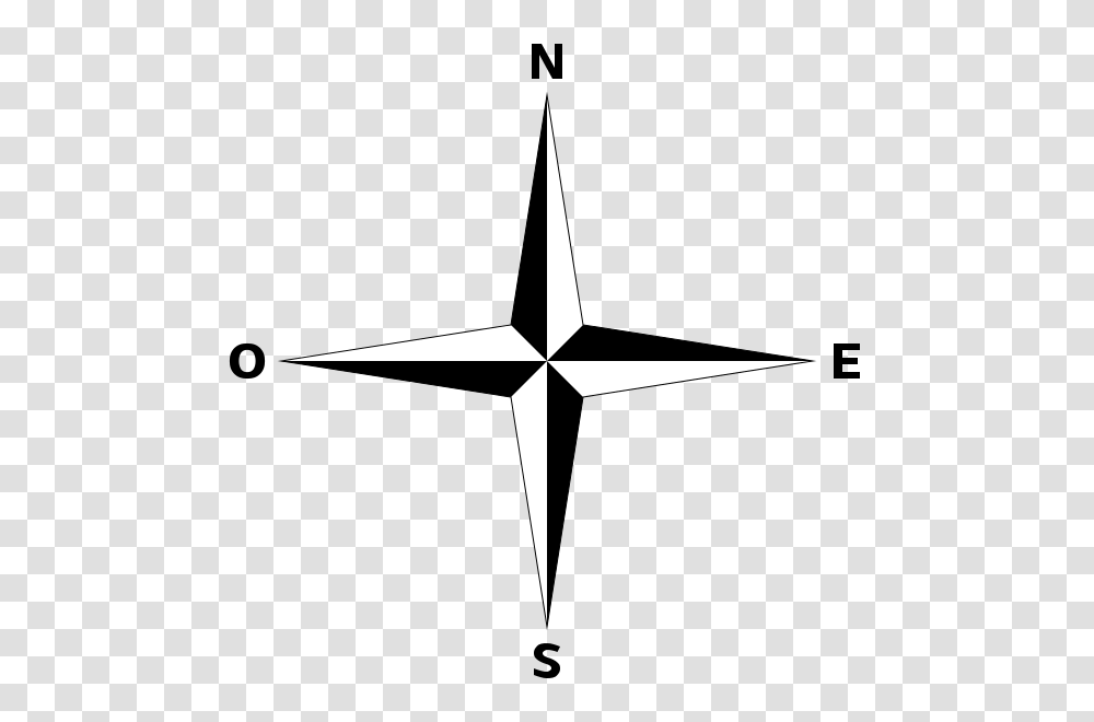 Simple Compass Rose Fr, Cross, Star Symbol, Airplane Transparent Png