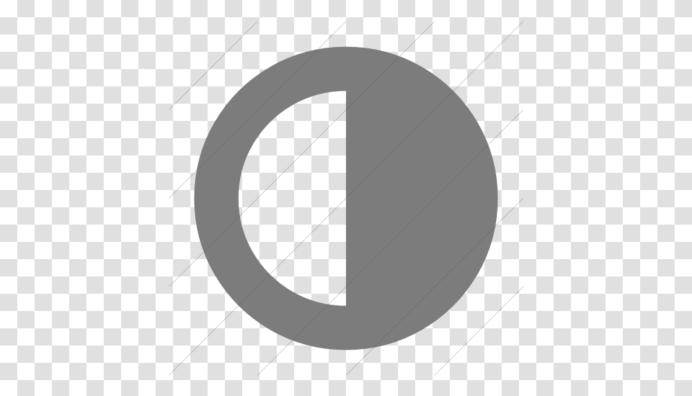 Simple Dark Gray Bootstrap Font Awesome Half Black Half White Circle Icon Meaning, Number, Symbol, Text, Alphabet Transparent Png