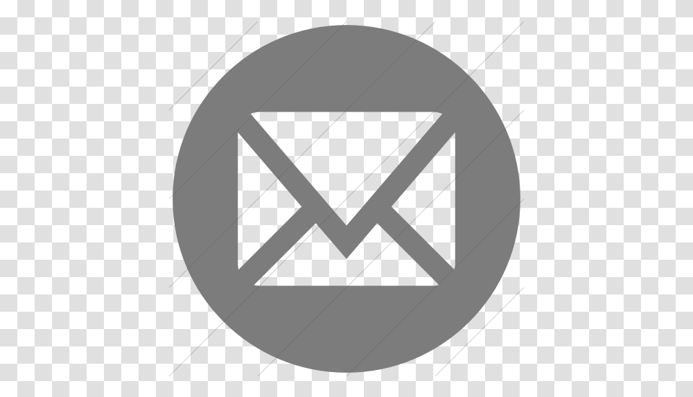 Simple Dark Gray Mail Icon Logo Facebook Email Instagram, Symbol, Triangle, Stencil Transparent Png