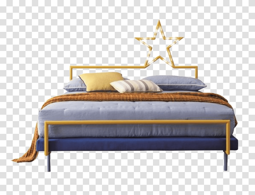 Simple Double Bed Element Free Download Vector, Furniture, Cushion, Star Symbol Transparent Png