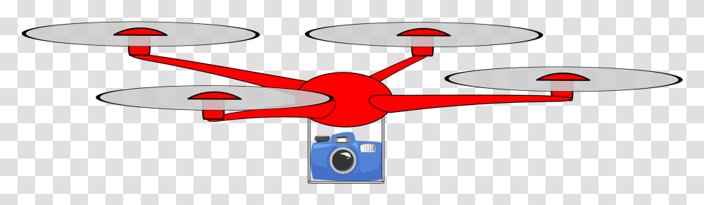 Simple Drone With Camera Clip Arts Drone Clipart, Electronics, Digital Camera, Airplane, Aircraft Transparent Png