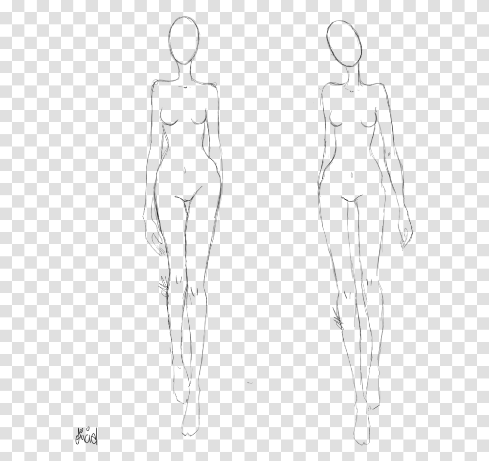 Simple Fashion Croquis, Gray, World Of Warcraft Transparent Png
