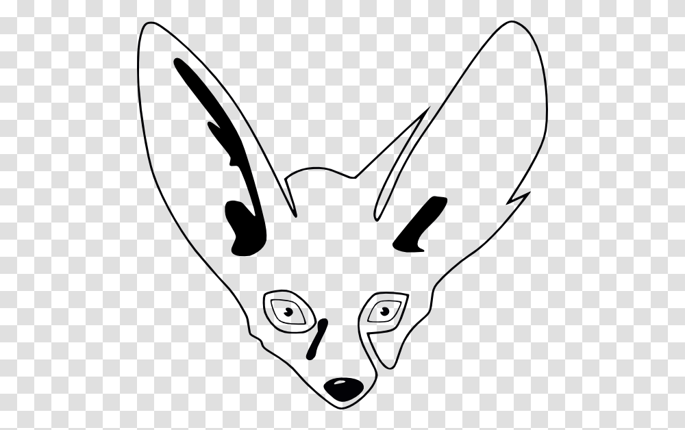 Simple Fennec Fox Clip Art, Drawing, Mammal, Animal, Stencil Transparent Png