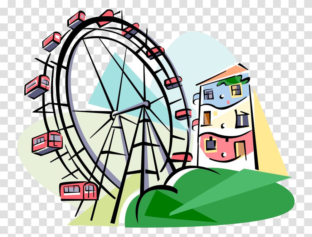 Simple Ferris Wheel Clipart, Amusement Park, Dynamite, Bomb, Weapon Transparent Png