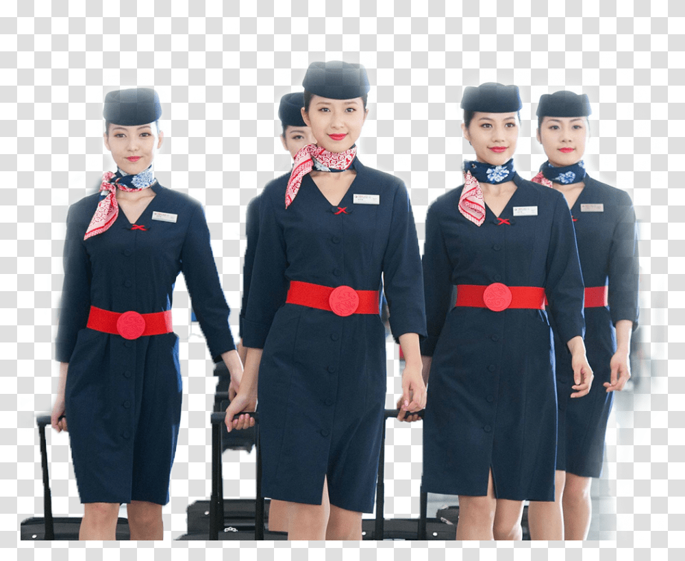 Simple Flight Attendant Uniform, Person, Costume, Doll Transparent Png