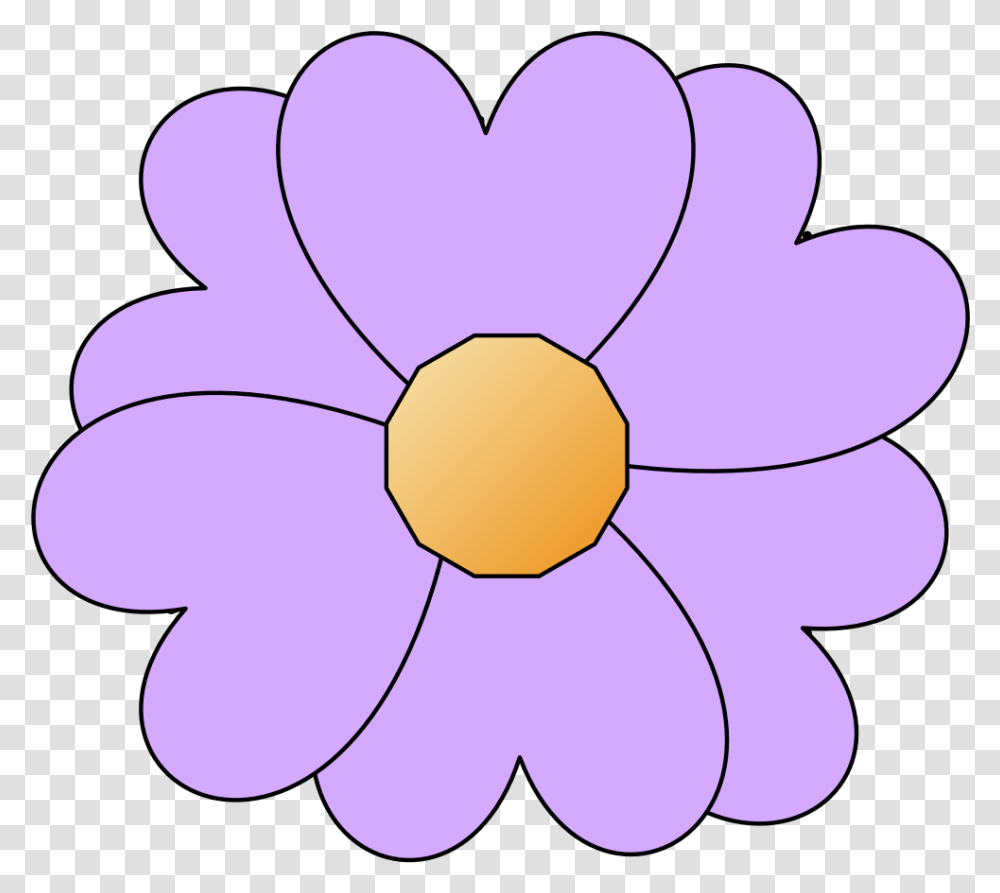Simple Flower Clip Art N3 Free Image Purple Flower Drawing, Pattern, Daisy, Plant, Soccer Ball Transparent Png