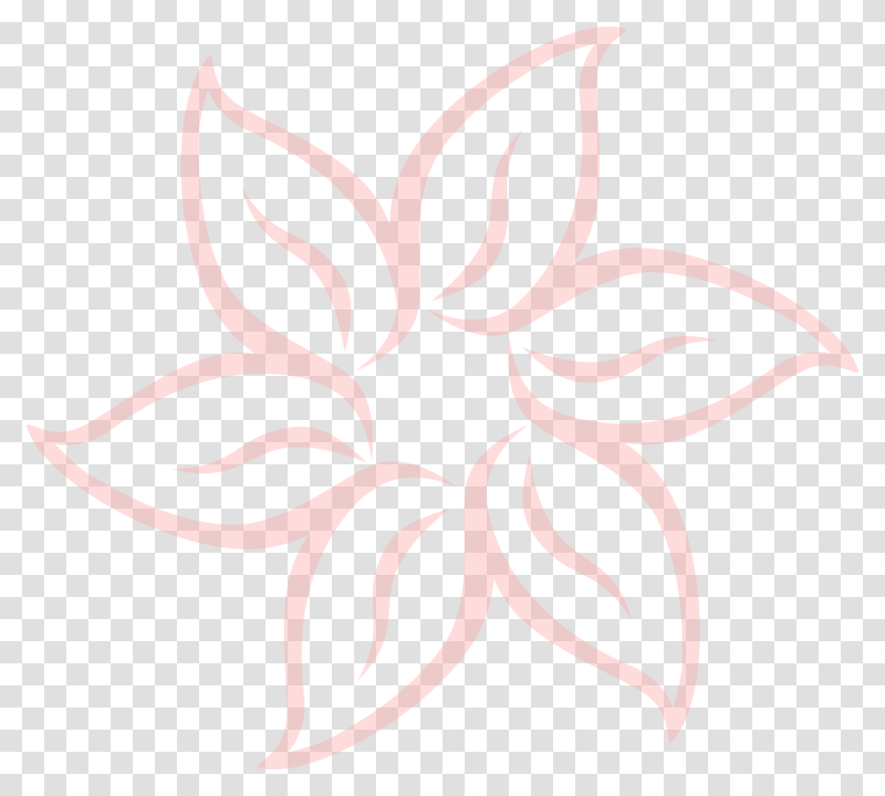 Simple Flower Image Black Flower Outline, Logo, Symbol, Trademark, Graphics Transparent Png