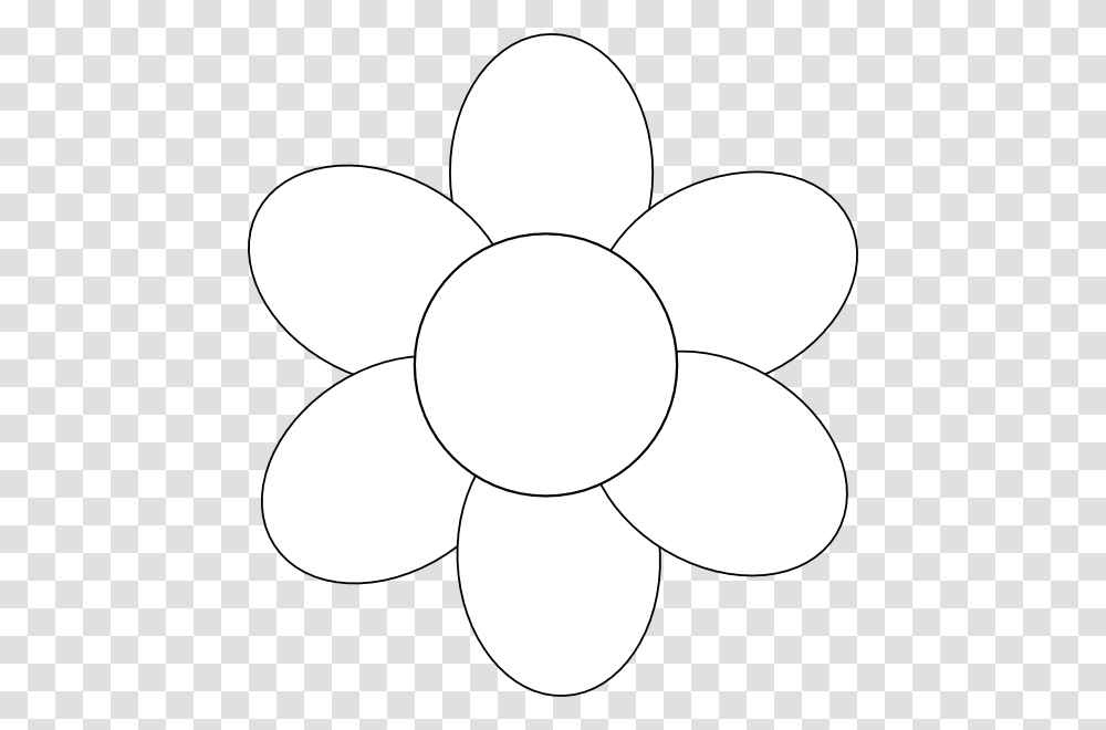 Simple Flower Outline, Pattern, Ornament, White, Texture Transparent Png