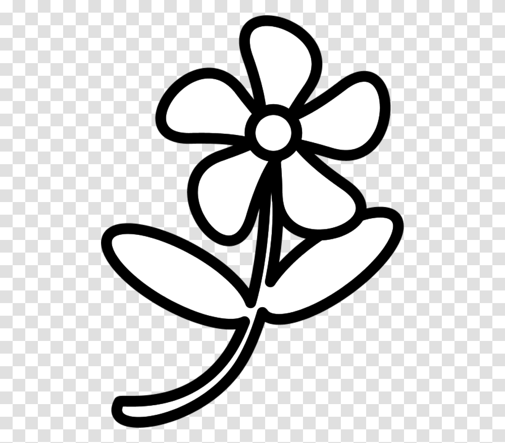 Simple Flower Outline Vector Clipart Panda Free Clipart Flower Picture For Coloring, Stencil, Silhouette, Symbol, Tie Transparent Png