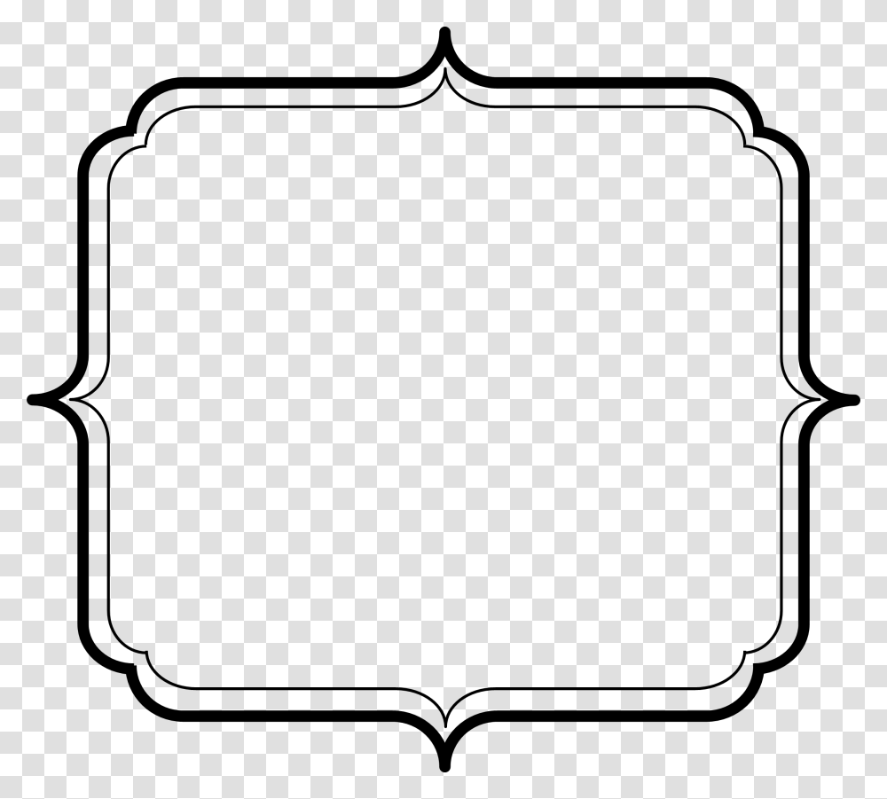 Simple Frame Border Clipart, Gray Transparent Png