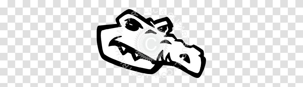 Simple Gator Head, Stencil, Animal Transparent Png