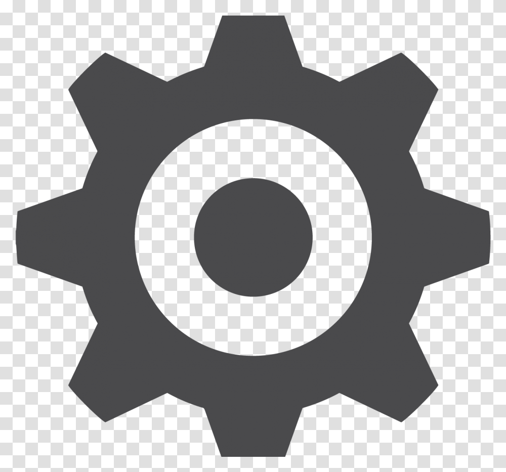 Simple Gear Icon, Machine, Cross Transparent Png