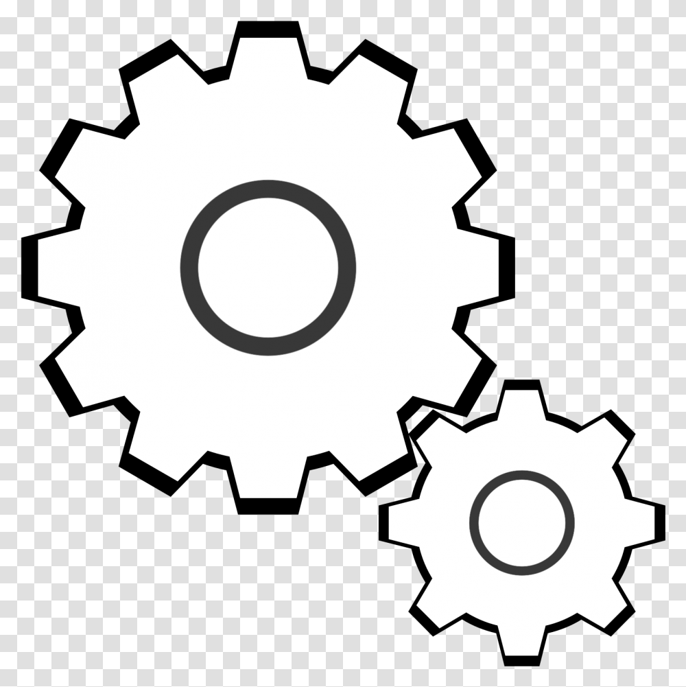Simple Gears Clip Arts For Web White Gears Clipart, Machine, Cross, Symbol Transparent Png