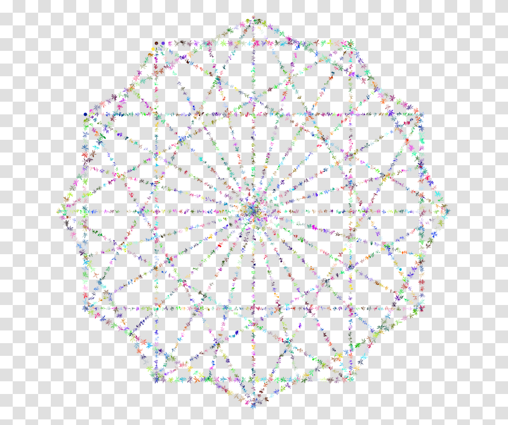 Simple Geometric Design Line Art Variation 2 Prismatic Circle, Ornament, Lighting, Pattern, Fractal Transparent Png