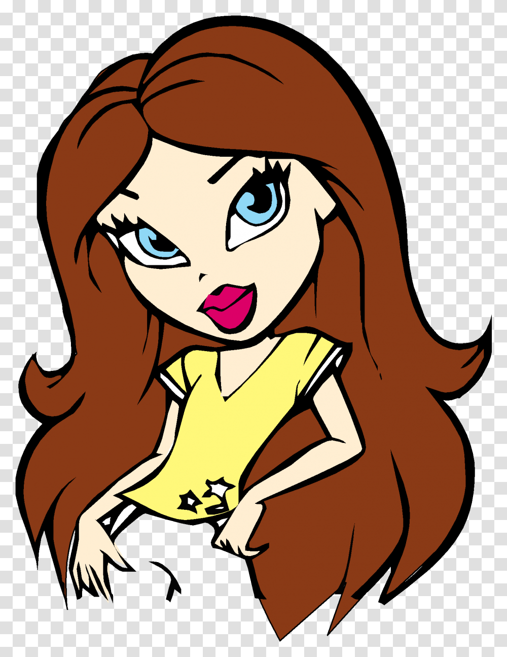 Simple Girl Cartoon Characters, Female, Drawing, Photography, Outdoors Transparent Png