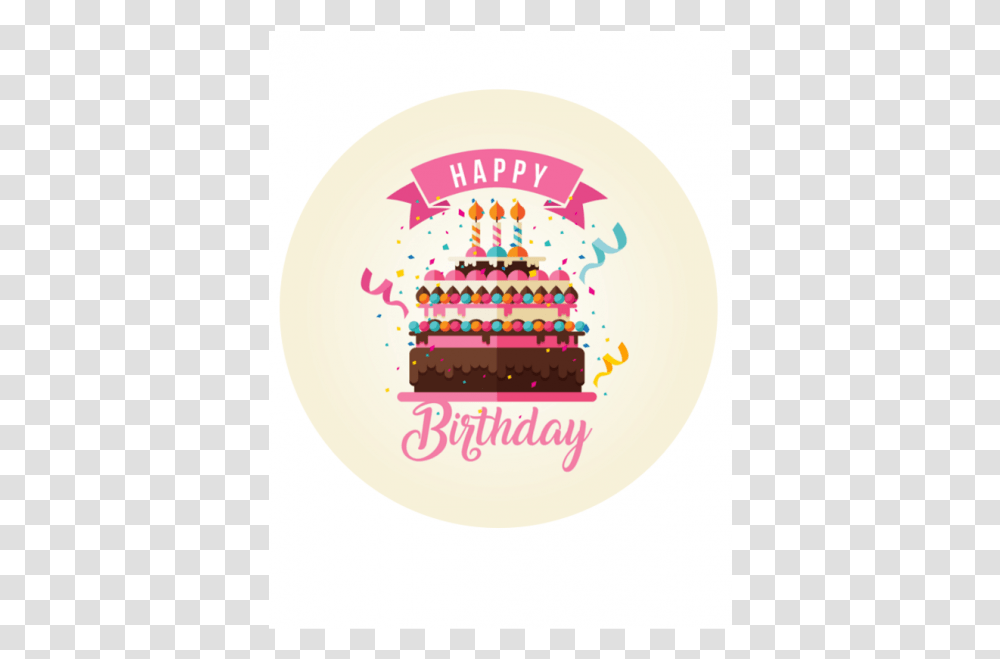 Simple Happy Birthday Cake, Dessert, Food, Mail, Envelope Transparent Png