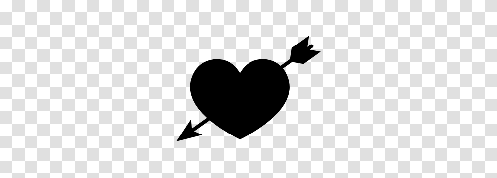 Simple Heart With Arrow Sticker, Stencil, Silhouette, Bomb, Weapon Transparent Png