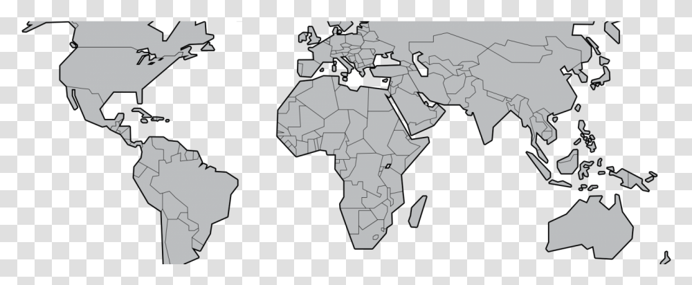 Simple High Resolution World Map, Diagram, Atlas, Plot, Person Transparent Png