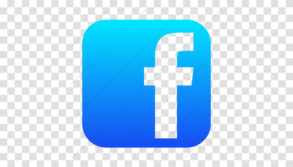 Simple Ios Blue Gradient Bootstrap Font Icon Ios Facebook, Text, Word, Cross, Symbol Transparent Png