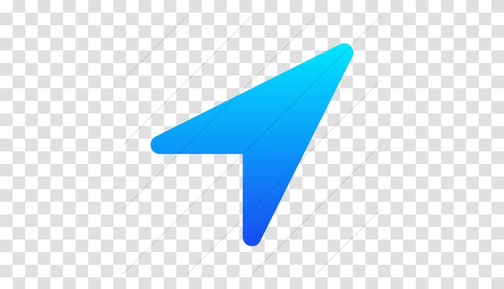 Simple Ios Blue Gradient Bootstrap Font Location Arrow Ios Icon, Triangle, Star Symbol Transparent Png