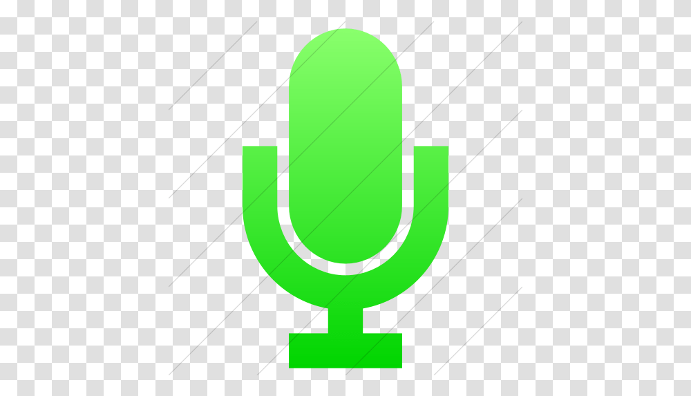 Simple Ios Neon Green Gradient Raphael Green Microphone Icon, Symbol, Logo, Trademark, Trophy Transparent Png