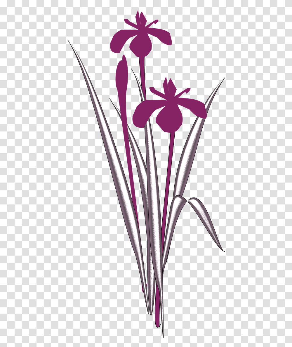 Simple Iris Flower Clipart, Wand, Cutlery, Fork Transparent Png