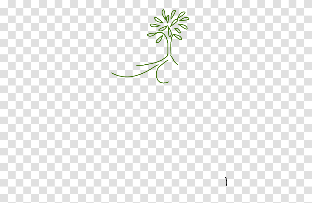 Simple Leafy Tree Green With Roots Clip Art, Plant, Seasoning, Food Transparent Png