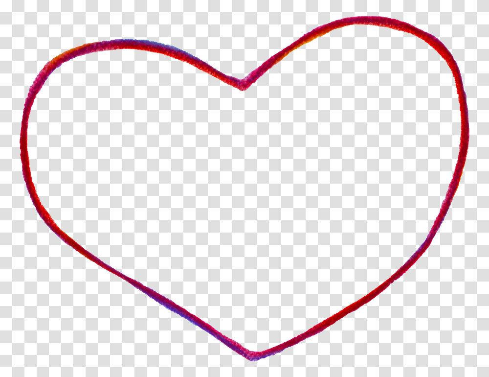 Simple Line Love Decorative Heart, Maroon Transparent Png