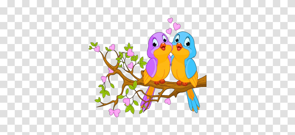 Simple Love Birds Cartoon Images With Resolution, Animal, Floral Design, Pattern Transparent Png