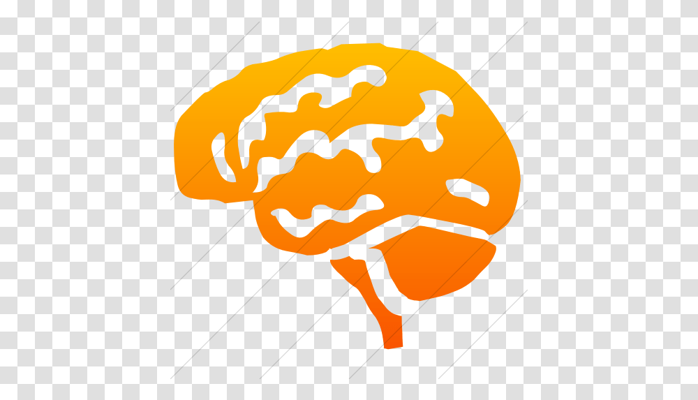 Simple Orange Gradient Classica Brain Icon Individual And Group Rights, Parachute, Art, Advertisement Transparent Png