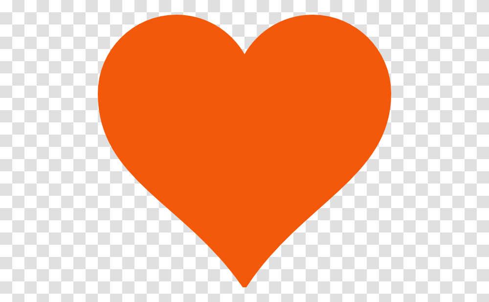 Simple Orange Heart Clip Art, Balloon, Cushion, Pillow, Label Transparent Png