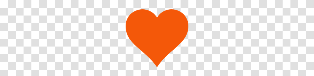 Simple Orange Heart Clip Arts For Web, Balloon, Cushion, Pillow Transparent Png