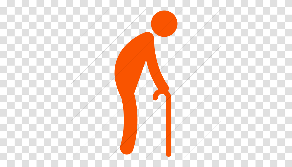 Simple Orange Ocha Humanitarians People Old Person Icon Orange, Sport, Symbol, Croquet, Silhouette Transparent Png