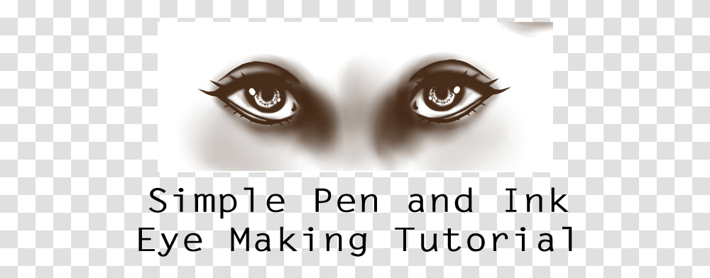 Simple Pen And Ink Eye Making Tutorial Eye Liner, Contact Lens, Face, Photography, Head Transparent Png