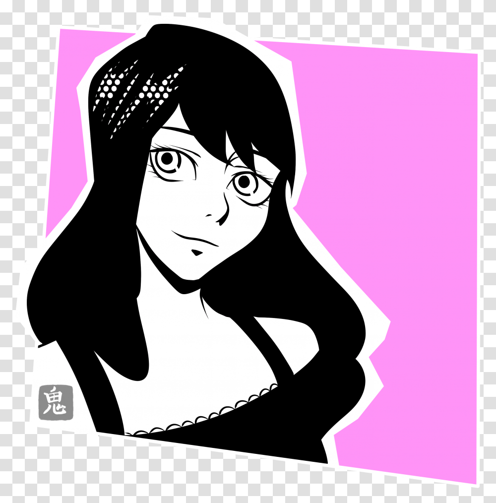 Simple Persona 5 Icon Hair Design, Human, Stencil, Text, Book Transparent Png