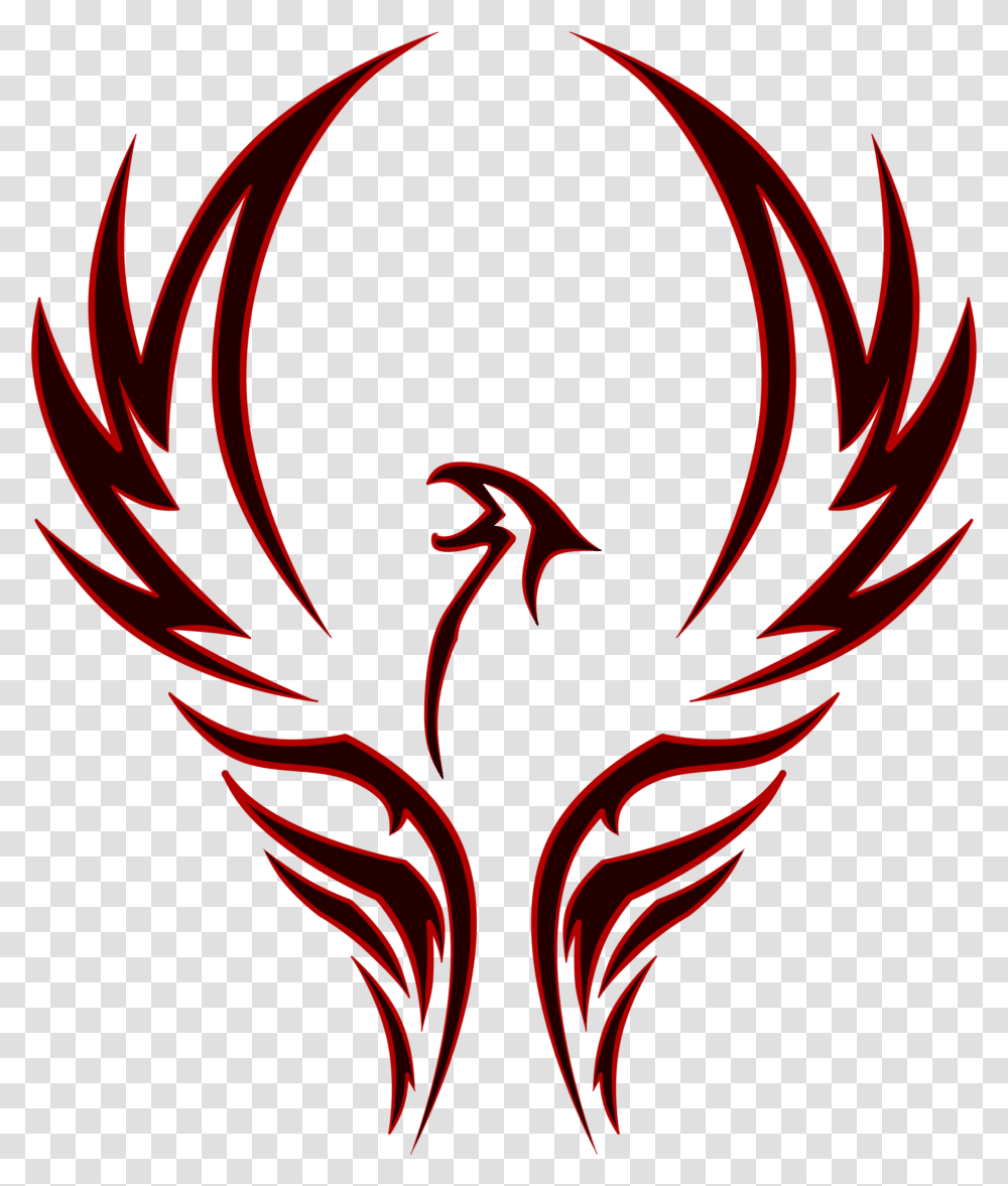 Simple Phoenix Bird Tattoo, Dragon, Emblem, Pattern Transparent Png