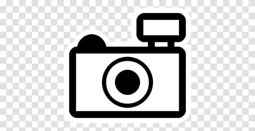 Simple Photo Camera Outline Icon Vector Illustration Public, Electronics, Digital Camera, Gas Pump, Machine Transparent Png