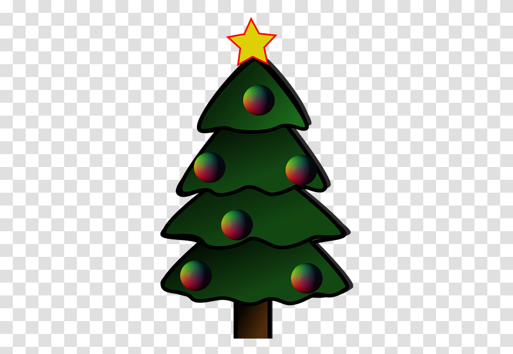Simple Pine Tree Cartoon, Plant, Ornament, Christmas Tree, Star Symbol Transparent Png