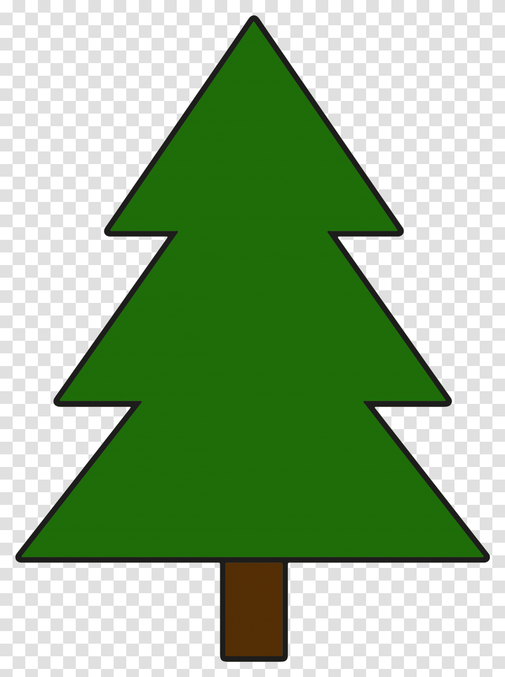 Simple Pine Tree Clipart Draw A Cartoon Tree, Star Symbol, Plant, Cross Transparent Png