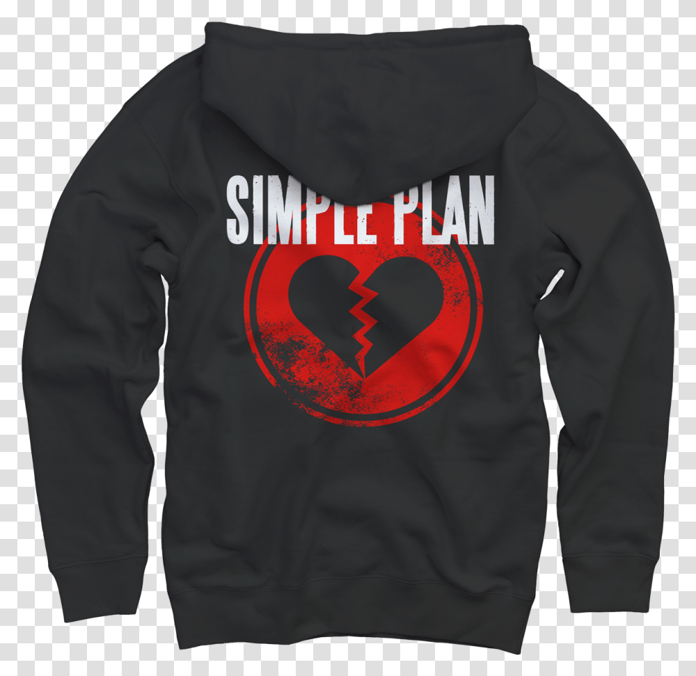 Simple Plan Broken Heart Icon Zipup Jet Lag Simple Plan Marie, Clothing, Apparel, Sweatshirt, Sweater Transparent Png