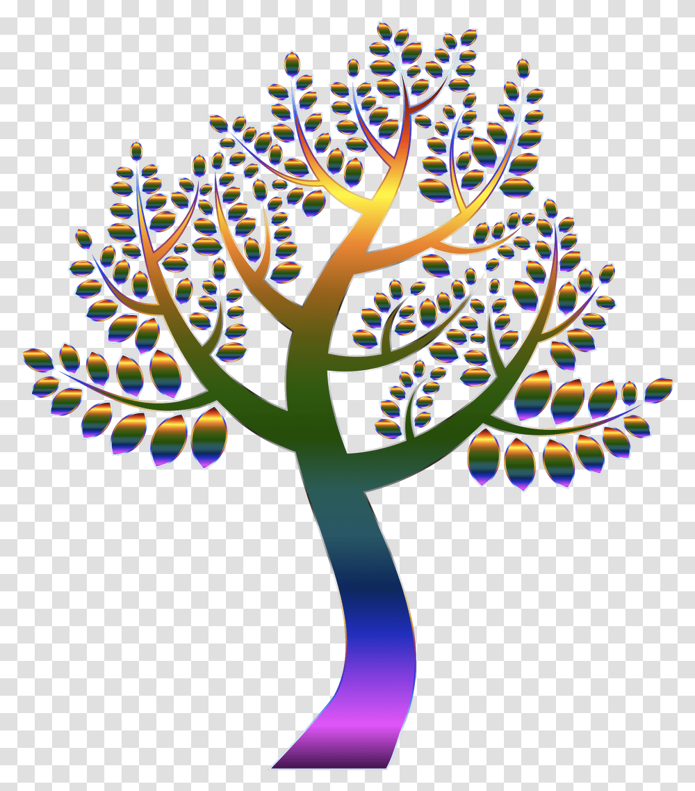 Simple Prismatic Tree 5 Without Background Clip Arts Tree Icon Free Background, Ornament, Pattern, Fractal Transparent Png