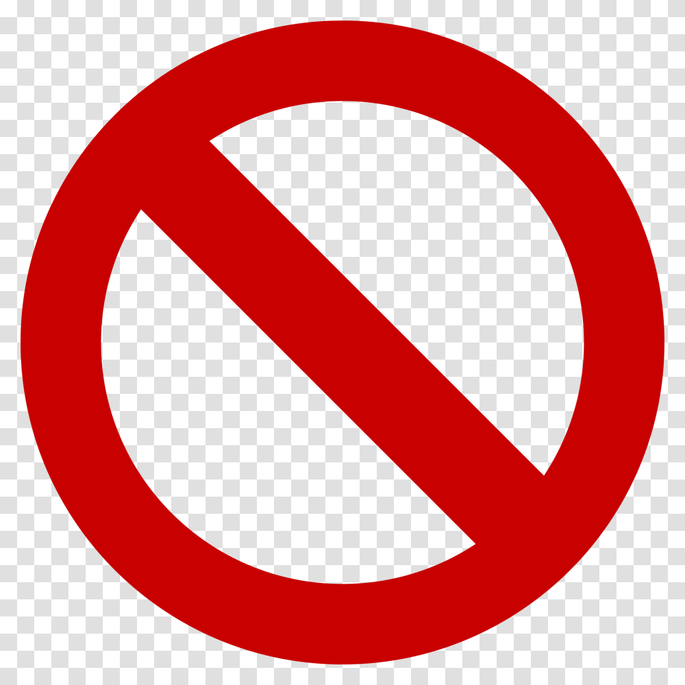 Simple Prohibited, Road Sign, Stopsign Transparent Png